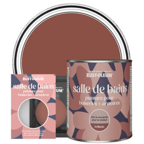 Peinture pour Boiseries & Armoires de Salle de Bains, Finition Brillante - Rouge Brique (1/3)