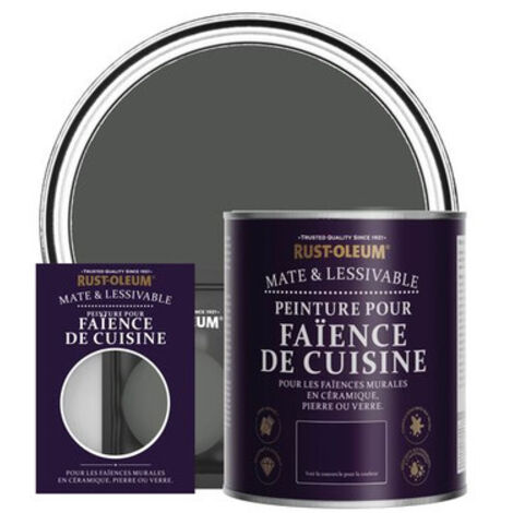 Peinture pour Faïence de Cuisine, Finition Mate - Graphite (1/3)
