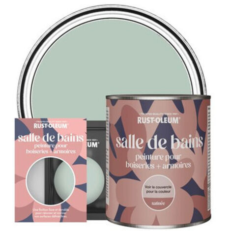 Peinture pour Boiseries & Armoires de Salle de Bains, Finition Satinée - Vert d'Eau (1/3)