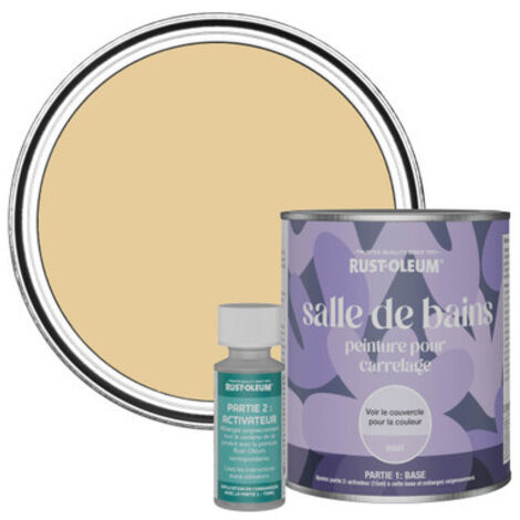 Peinture pour Carrelage de Salle de Bain, Finition Mate - Tempête de Sable 750ml (1/3)