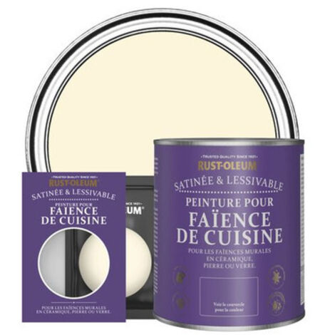 Peinture pour Faïence de Cuisine, Finition Satinée - Crème Fouettée (1/3)