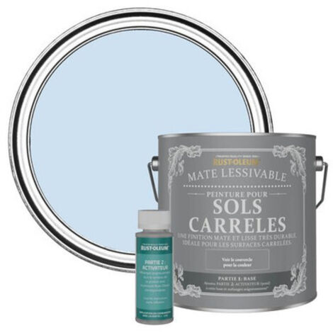 Peinture pour Sols Carrelés Mate Lessivable - Bleu Poudré (1/3)