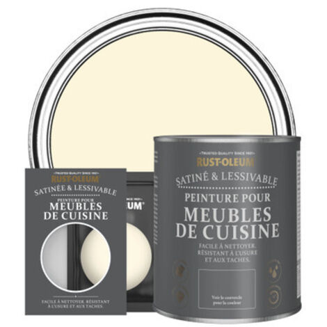 Peinture pour Meubles de Cuisine, Finition Satinée - Crème Fouettée (1/3)