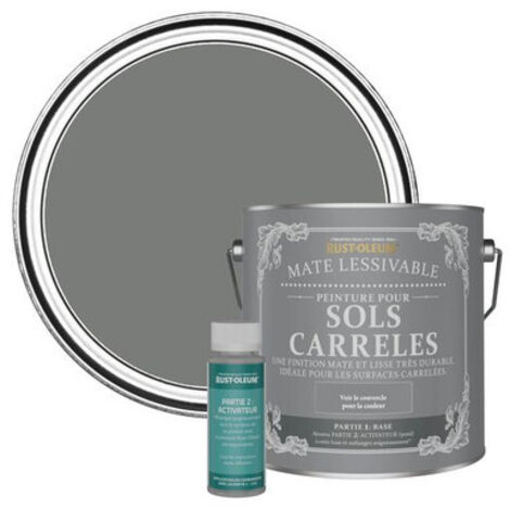 Peinture pour Sols Carrelés Mate Lessivable - Gris Ombre (1/3)
