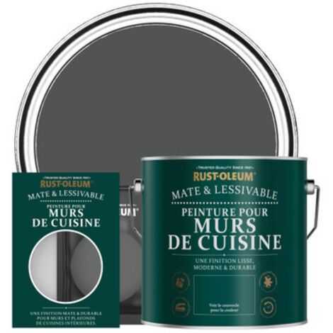 Peinture pour Murs de Cuisine, Finition Mate - Graphite (1/3)