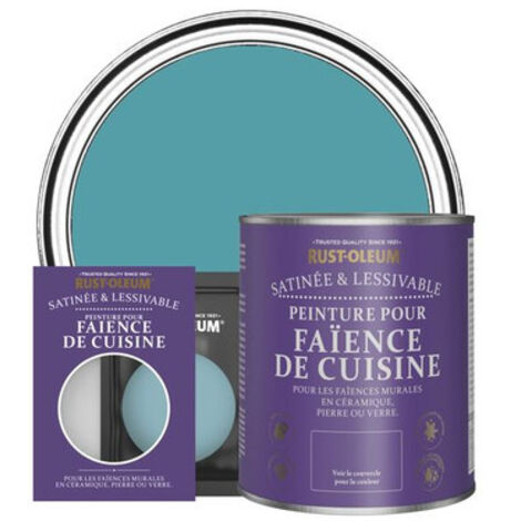 Peinture pour Faïence de Cuisine, Finition Satinée - Pétrole (1/3)