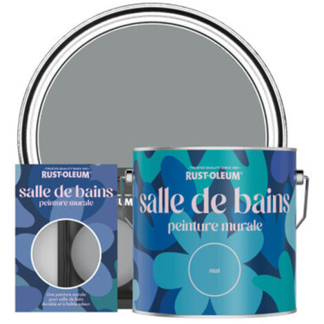 Peinture pour Murs et Plafonds de Salle de Bains - Anthracite Moyen (1/3)