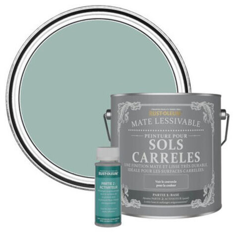 Peinture pour Sols Carrelés Mate Lessivable - Bleu littoral (1/3)