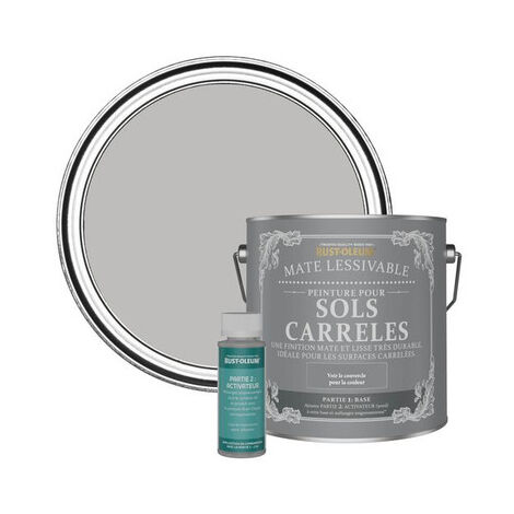 Peinture pour Sols Carrelés Mate Lessivable - Silex (1/3)
