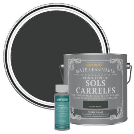 Peinture pour Sols Carrelés Mate Lessivable - Charbon Naturel (1/3)
