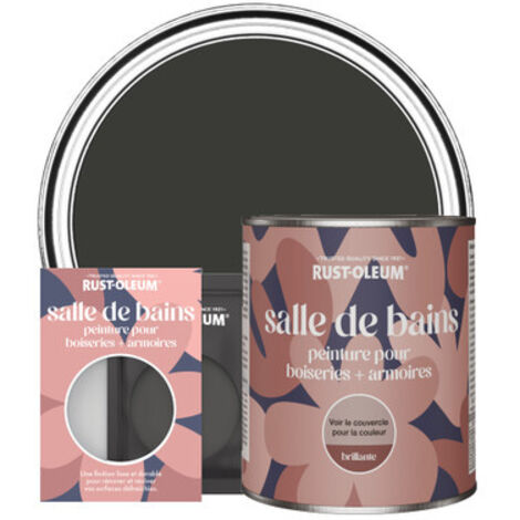 Peinture pour Boiseries & Armoires de Salle de Bains, Finition Brillante - Magie Noire (1/3)