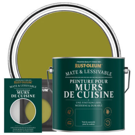 Peinture pour Murs de Cuisine, Finition Mate - Olive Marinée (1/3)