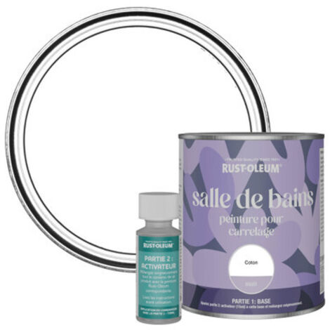 Peinture pour Carrelage de Salle de Bain, Finition Mate - Coton 750ml (1/3)