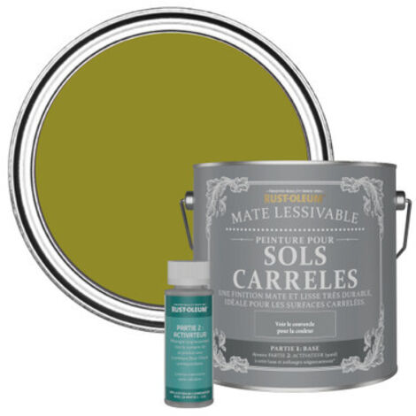 Peinture pour Sols Carrelés Mate Lessivable - Olive marinée (1/3)