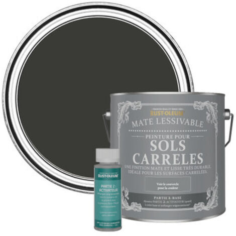 Peinture pour Sols Carrelés Mate Lessivable - Magie noire (1/3)
