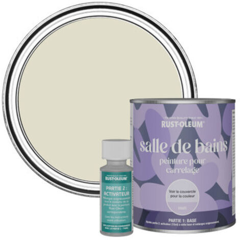 Peinture pour Carrelage de Salle de Bain, Finition Mate - Avoine 750ml (1/3)