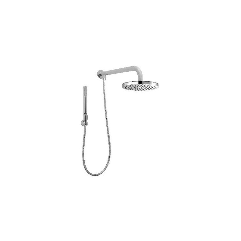 Bras de douche avec pommeau de douche et douchette zoe rénovation