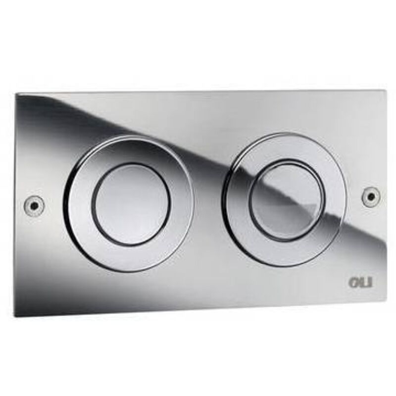 Plaque de commande double touche - OLI - Extra plate - Blanc - 255 x 150 mm