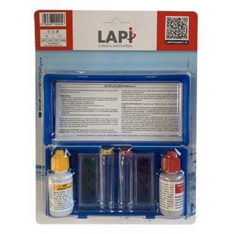 Kit De Test D'eau Pour Piscine LAPI - Analyse Du PH Et Du Chlore Avec Gouttes Et échelle Colorimétrique