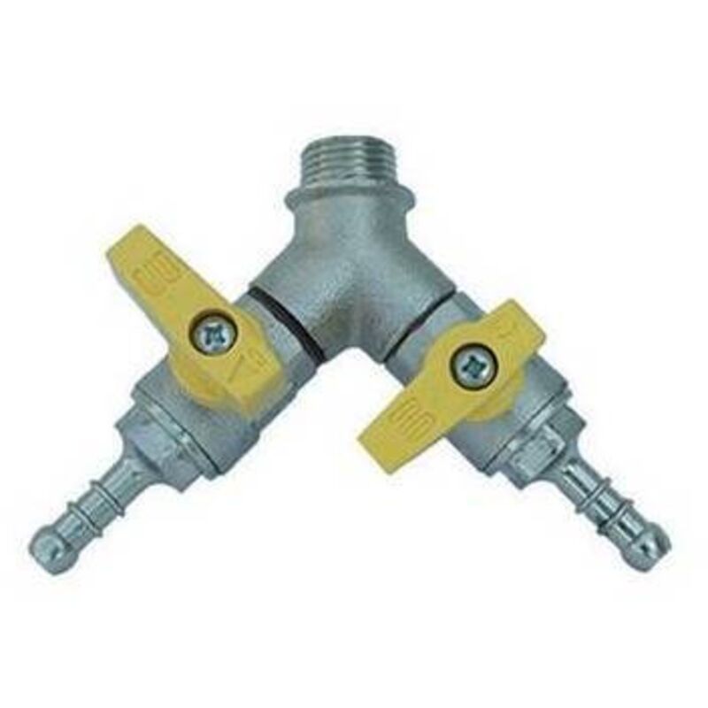 Robinet à Boisseau Sphérique En Laiton 3 Voies 12mm - Vanne Y Pour Eau, Air, Carburant, Arrosage Jardin
