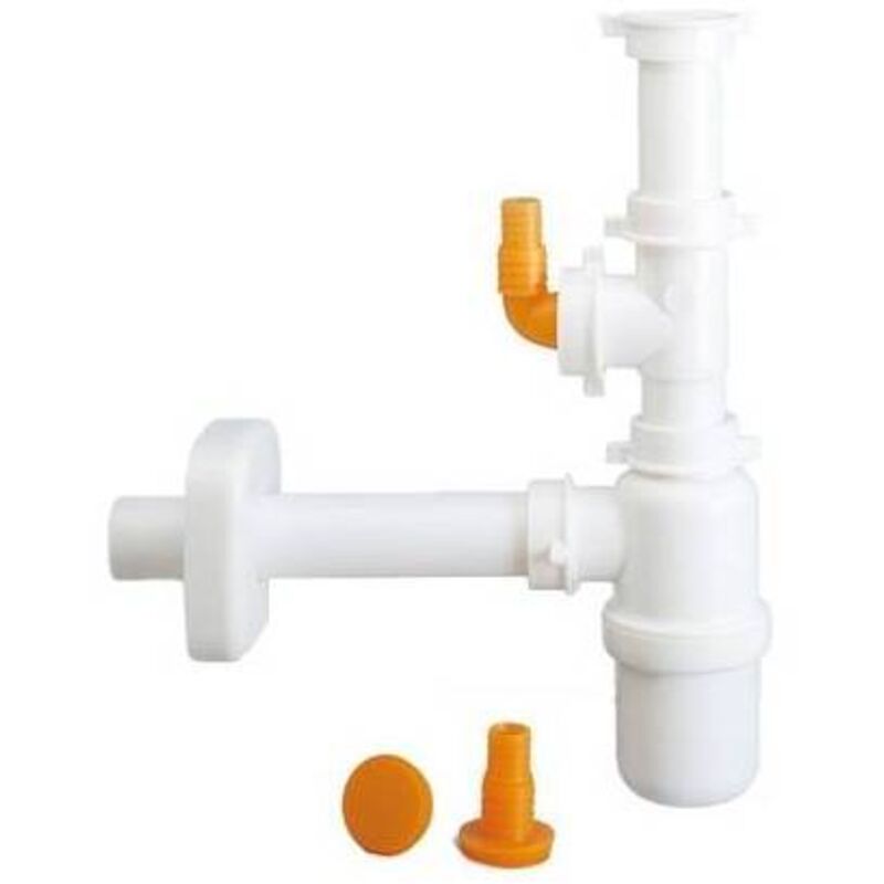 Siphon bouteille pour évier 1v avec connexion lavevaisselle orizz
