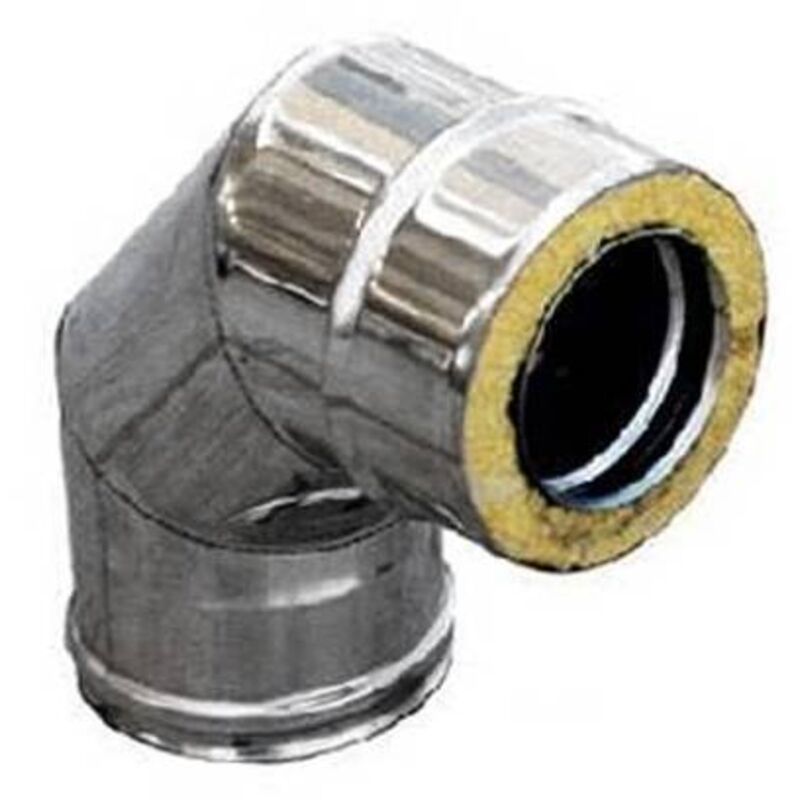 Courbe en acier inoxydable 316l avec double paroi à 90