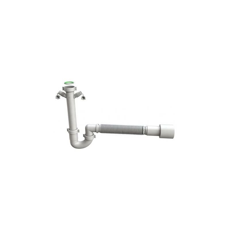 Siphon d'évier 11/2 - Ø 40 mmavec joints intégrés Easyphon