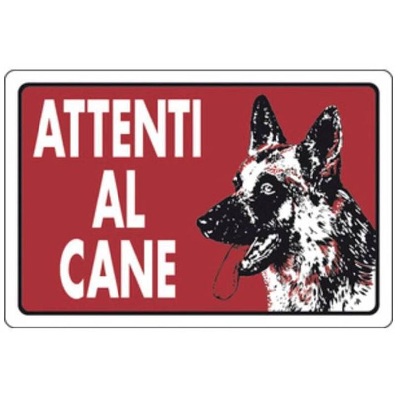Boxer Targa Cartello PVC 'Attenti Al Cane' 16x16 Cm – Confezione 2 Pezzi – Fori Per Appendere - 2