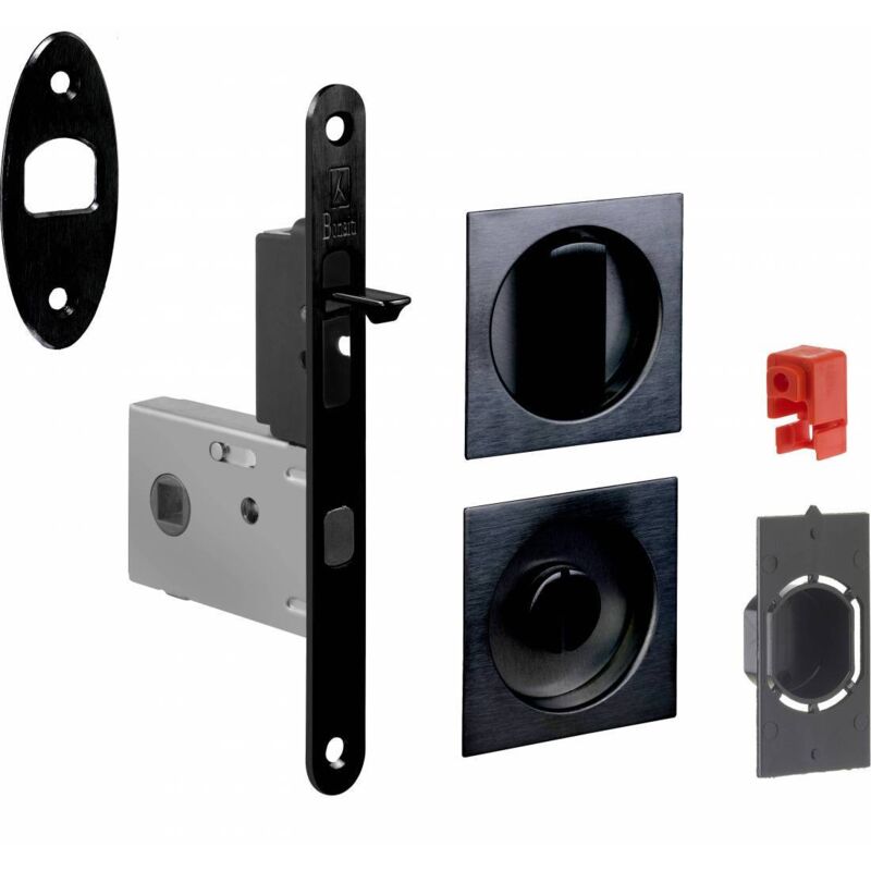 KIT COTTALI MANIGLIE E SERRATURA PER PORTA SCORREVOLE OTTONE GRAFFIATO - Foto 7