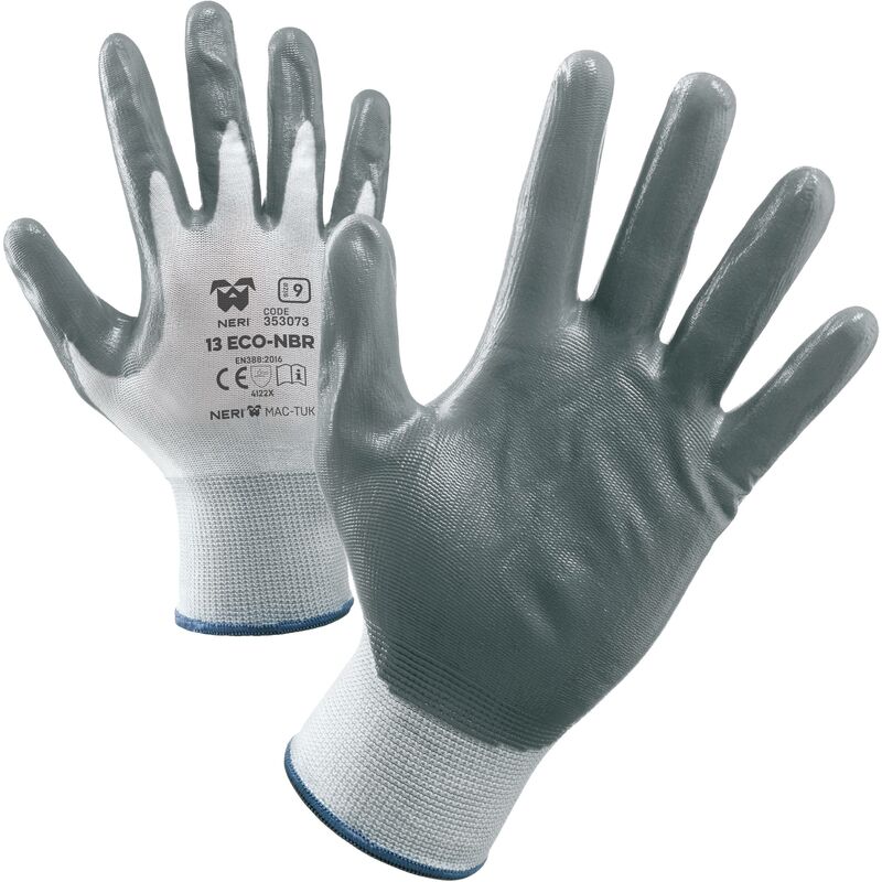 12 x gants nylon/nitrile nbr 13eco tg.11