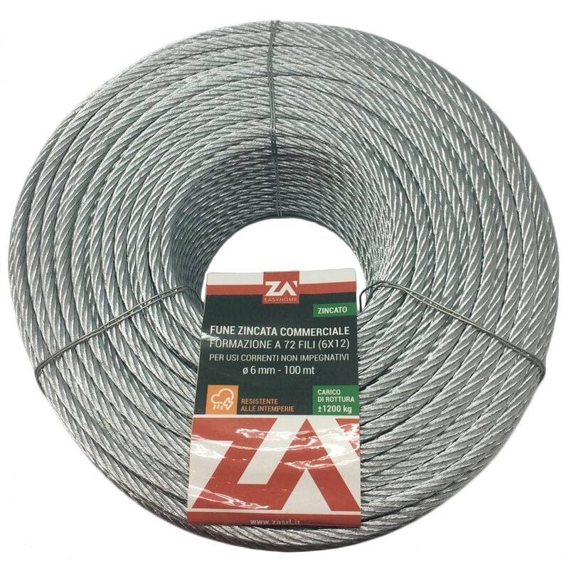 100 x câble acier 72f d.10