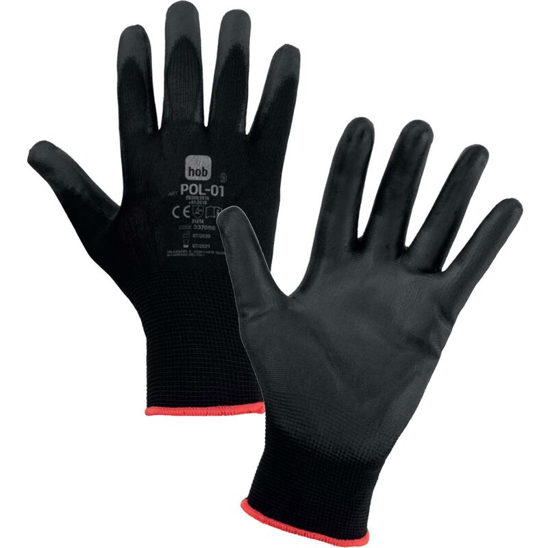 Femme 1 paire Gants À Doigts Complets À Boucle En Polyuréthane PU