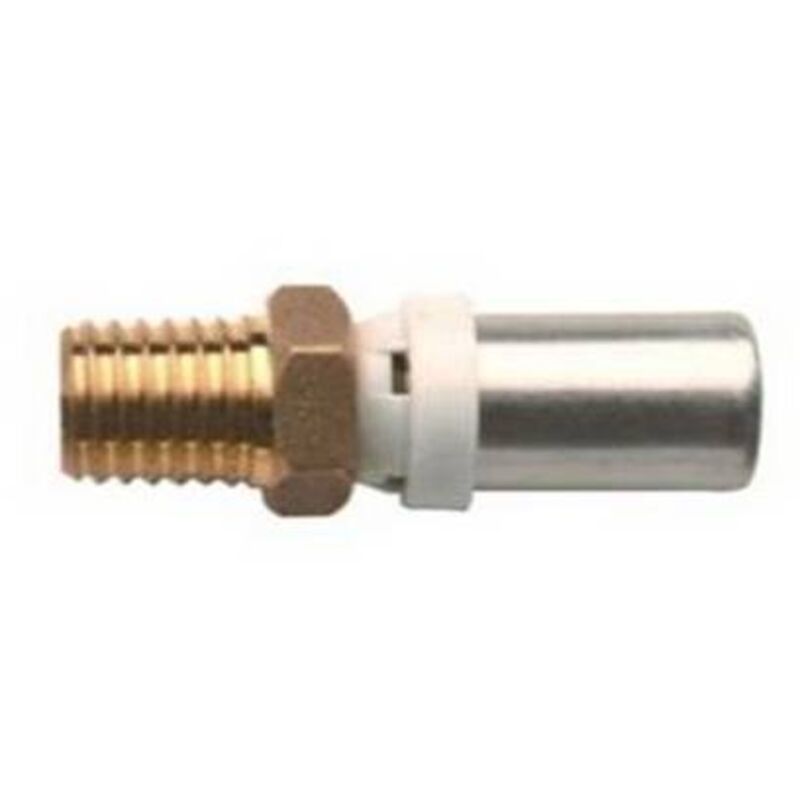 RACCORDO DIRITTO MASCHIO A PRESSARE PER MULTISTRATO 1/2" X 16 | Leroy