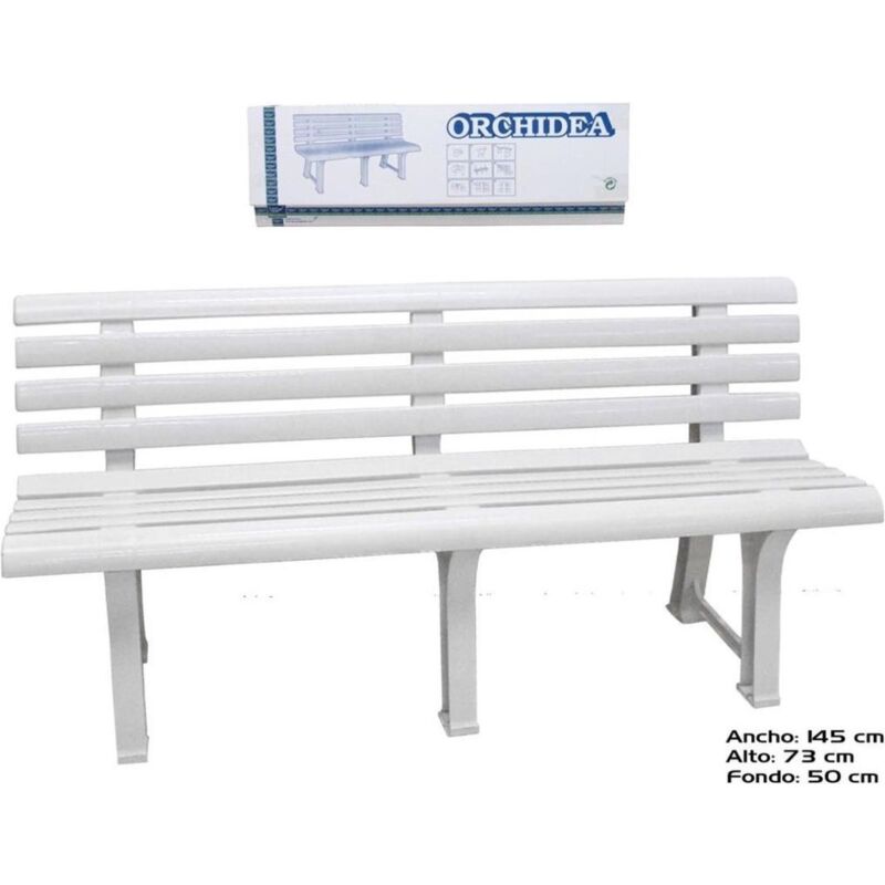Ozalide - VENONE - Ensemble table et chaises de jardin - 4 places - Blanc