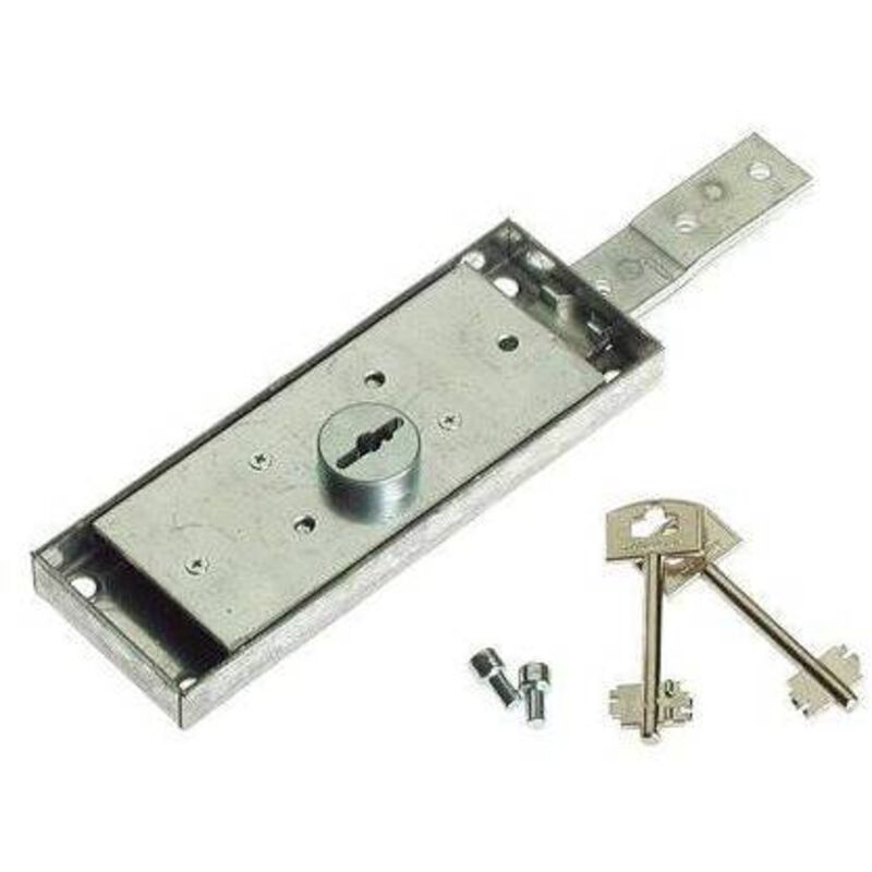 Securemme serratura metallo da applicare 2401 a doppia mappa 28mm con