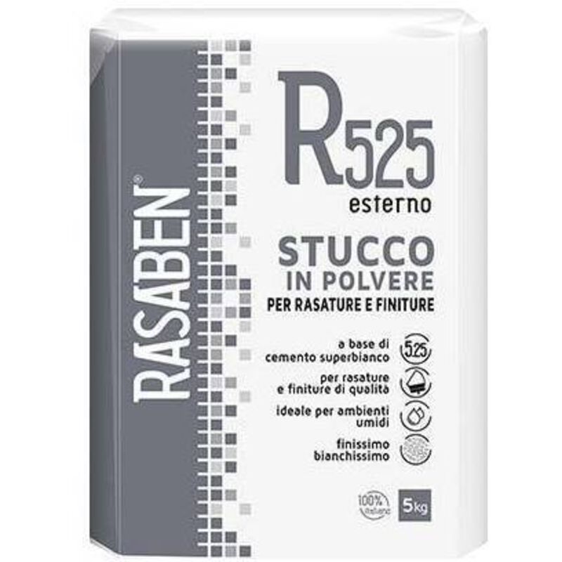 Stucco In Polvere NEW STUK RESTAURO 5kg - Bianco Extra Fine, Per Interni Ed Esterni, Resistente All'Acqua