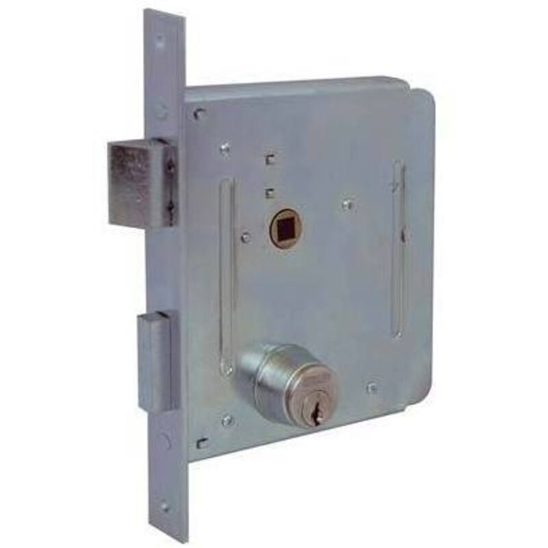 Serratura Da Impennata Welka 16360-10 – 2 Mandate, Catenaccio, Cilindro Fisso, Ferro Verniciato 25-30 Mm