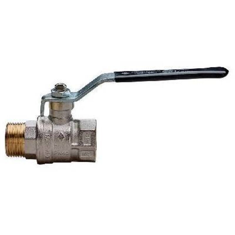 Valvola a sfera in PVC U con leva rossa a passaggio completo da 40 mm x 40 mm on
