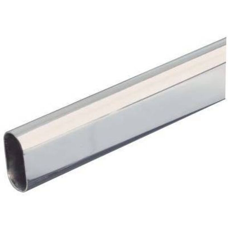 CREMAGLIERE DELL'INDUMENTO NERO Tubo Armadio Ovale Asta Guardaroba - Foto 7