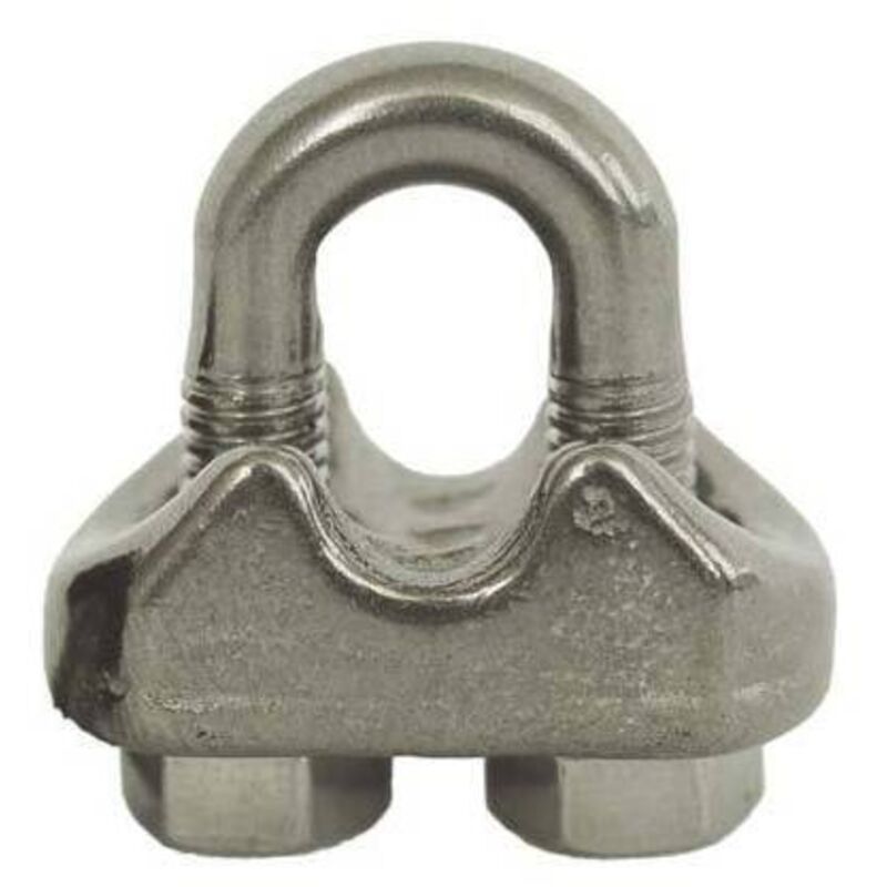 Serre câble étrier 4mm acier zingué 4pcs - Provence Outillage