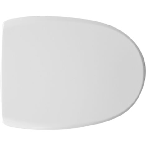 Abattant WC universel D311 en thermodurcissable 44,5 x 34,8 cm abattant WC blanc avec charnie'res re'glables
