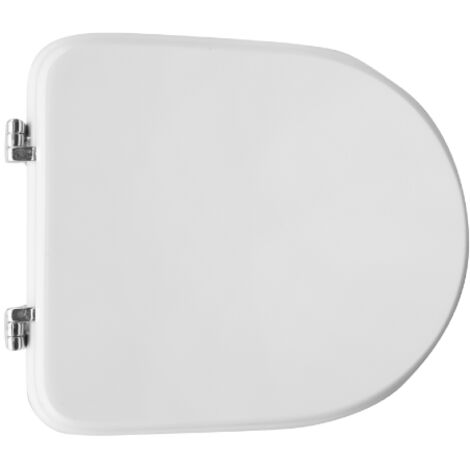 Abattant WC pour vase Azzurra Mini Nuvola 35,5-37,5x35,5 cm abattant WC blanc en bois stabilise' moule' en polyester avec charnie'res re'glables (1/5)