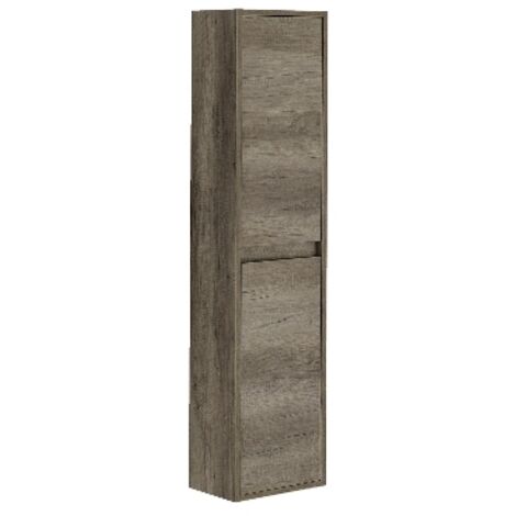 Colonne de salle de bain suspendue avec 2 portes 140 x 30 x 26 cm (1/5)