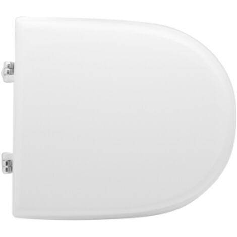 Abattant WC pour WC Delta Navona 40 x 35,8 cm abattant WC blanc avec charnie'res fixes en fonte de bois