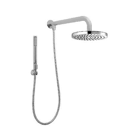 Bras de douche avec pommeau de douche et douchette zoe rénovation