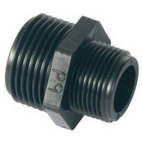 Raccord Double Mamelon PP AG-AG - Filetage 1/2" à 4" - PN 16 DVGW - Pour Tuyauterie Eau