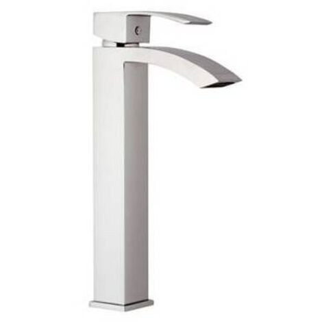 Mitigeur de lavabo à bec haut de couleur or brossé Pollini Jessy