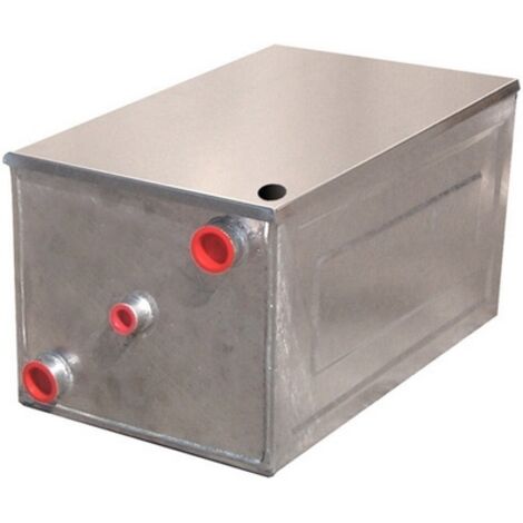 Cuve d'expansion ouverte galvanisée 30 litres – Volume d'expansion 7,5 litres – Trop-plein et flotteur inclus – Pour systèmes hydrauliques