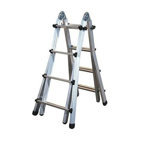 Gorilla Ladders Escabeau hybride de 1,67 m en aluminium à deux