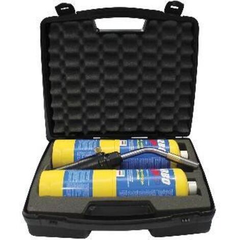 Kit de soudage et découpe à flamme – 2 recharges Turbo MAP – Chalumeau à flamme réglable D. 11,5 mm – Pour travaux de précision – Marie